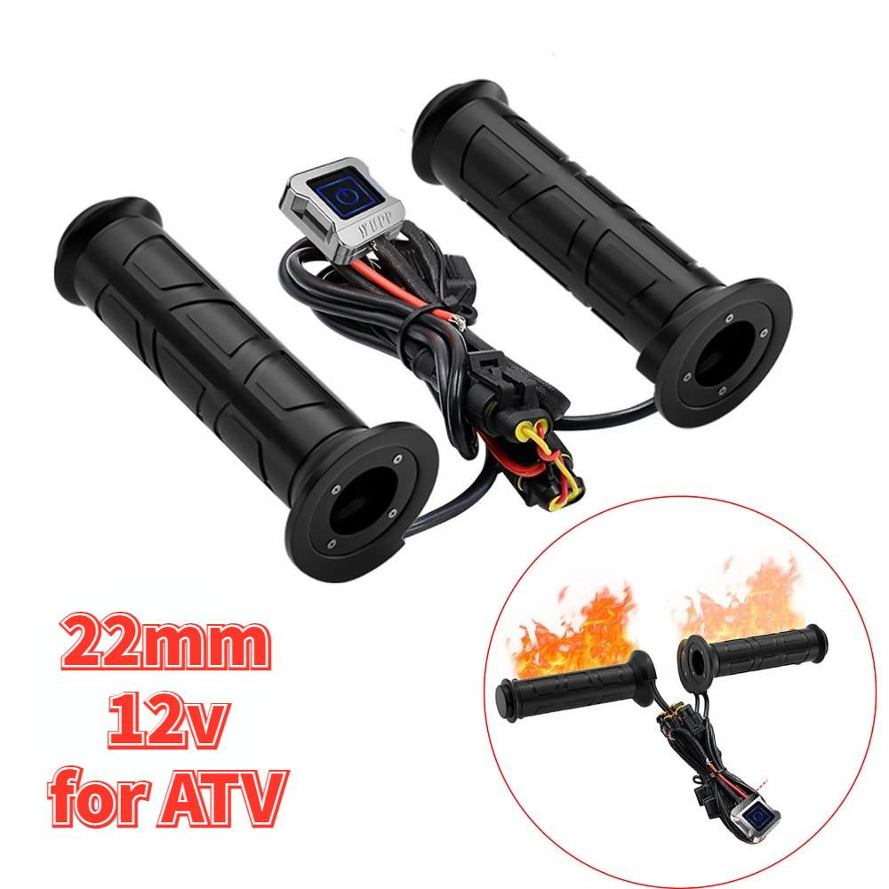12V Motorcycle Heated Handle for ATV Intelligent Three-speed  Heating Handgrips Scooter Grip Heater Bar Warmer Scooter Tuning