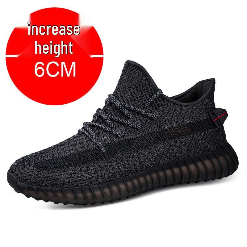 Men s 2023 Summer Casual Height-Increasing Sports Shoes - Trendy Hidden Lift, 8cm Boost, Breathable White Sneakers 39