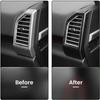 For Ford F150 2015- Carbon Fiber Dashboard Side Outlet Air Vent Covers Trim