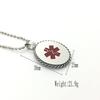 Stainless Steel Oval Medical Logo Necklace Pendant