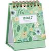 Spiral Bound 2027 Desktop Calendar Standing Table Calendar  Office Stationery