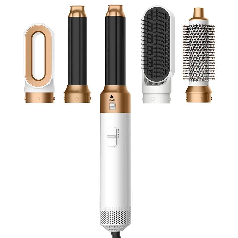 5 In 1 Hot-air Brushes Hairdryer Hair Curler and Straightener  Automatic Hair Suction Multifunctional Styling Tools Hair Dryer