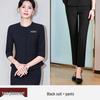 Women's Mid-Sleeve Professional Two-Piece Set for Spring/Summer/Autumn