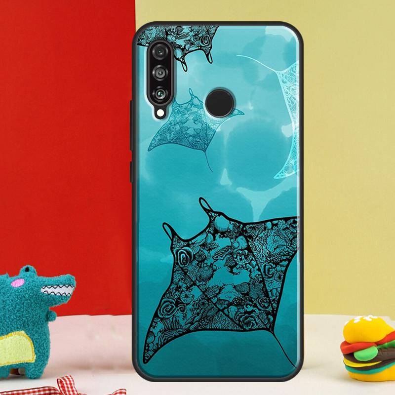 Animal Manta Ray For Huawei Nova 12i 12s 11i 5T 9 10 SE Y91 Y90 Y60 Y70 Y72 Y61 P60 Pro P20 P40 P30 Lite Case