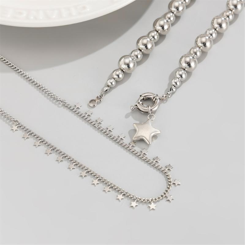 Minimalist Five Point Star Chokers Necklace with Sturdy Alloy Materials Chain Versatile Gothic Jewelry Accessory