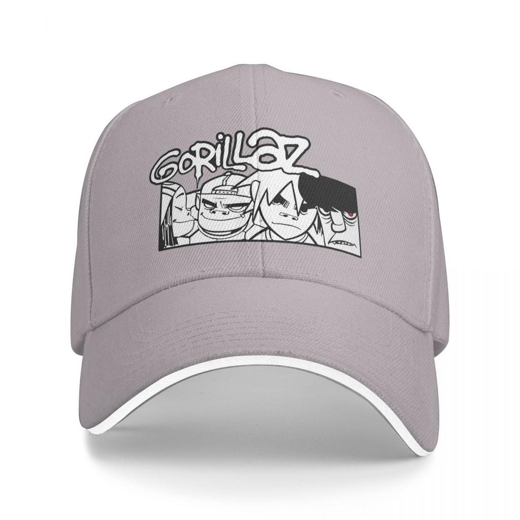 Gorillaz Punk Rock Band Baseballkappen Snapback Baseballmützen Atmungsaktiv Lässig Kappe Outdoor Unisex