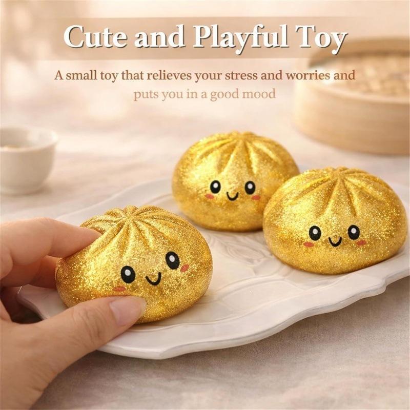 Glitzer-Knödel Squishy Stressabbau Spielzeug 1 Stück Mit Box Langlebig Weich Knetbar Sensorisches Fidget Spielzeug für Kinder Tägliches Lässiges Spiel