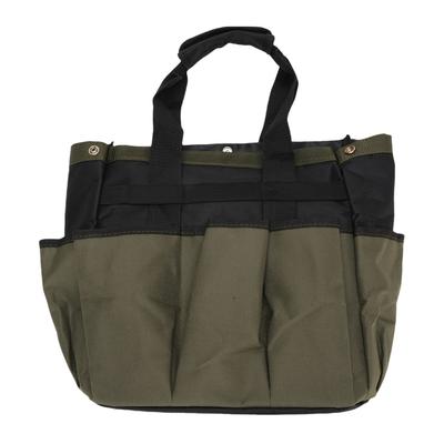 Garden Tool Bag Green 600D Oxford Cloth Splash Proof PE Board Bottom Gardening Bag with Multiple