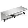 304 Stainless Steel Bathroom Roll Holder Wall Mounted Toilet Paper Towel Rack Mobile Phone Holder Chrome/Black Paper Plane