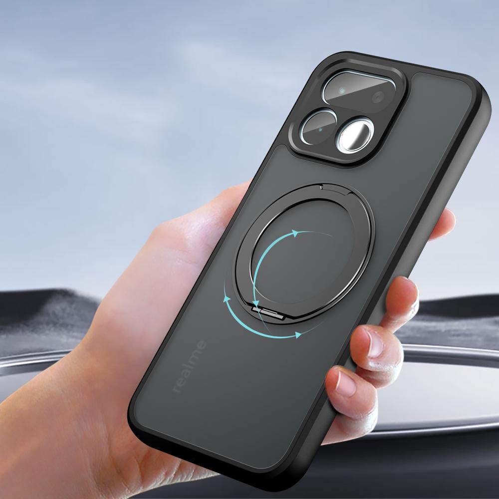 Für Realme 16 Pro+/16 Pro/16T Hülle Business Wärmeableitung Halbtransparent Magnetischer Ständer Klebe-Standby Bumper Abdeckung Funda