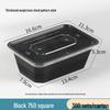 Disposable 750ml Rectangular Takeaway Box with Lid - Thickened Transparent Plastic Lunch/Fruit/Fast Food Container