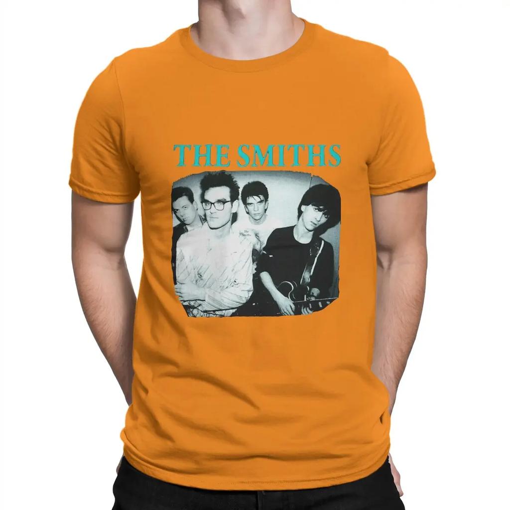 British Rock Bands In The 80s Men T Shirt The Smiths Amazing Tees Sleeve Crew Neck T-Shirts Pure Cotton New Arrival Clothes