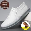Lässige Slipper aus Leder für Herren: Atmungsaktive, rutschfeste, weiche Sohle für breite Füße – ideal für Frühling und Sommer