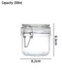 In Stock Transparent Graduated Glass Storage Jar with Sealed Buckle for Moistureproof Tea or Mason Jar Storage