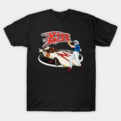 Speed Racer Mach 5 Jump Vintage Retro 90s Anime T-Shirt Tops Tee Reprint S-4XL