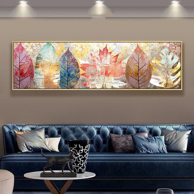 

Большой размер абстрактное дерево картина маслом на холсте лесные солнечные постеры и принты для гостиной прикроватная живопись домашний декор 50cm×150cm NoFrame