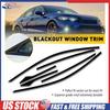 6x Exterior Window Edge Overlay Vinyl Wrap Cover For 2016- Honda Civic Sedan