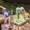 Double Drinking Cup Portable Outdoor Summer Plastic Water Bottle High Value Sports Water Bottle Pop Lid Straw Cup for Men and Women