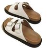 Summer New Flat Bottom One Word with Square Buckle Thick Bottom Beach Wear Cool Slippers Women