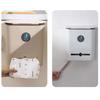 Wall Mounted Hanging Trash Bin with Sliding Lid Anti-odor Organization Box Accessory for Indoor Outdoor Traveling