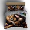 Lion-themed Artwork Bedding Duvet Cover Sets Duvet Covers Pillowcases Gifts (1 * Duvet Cover 2 * Pillowcases, Without Duvet Insert)