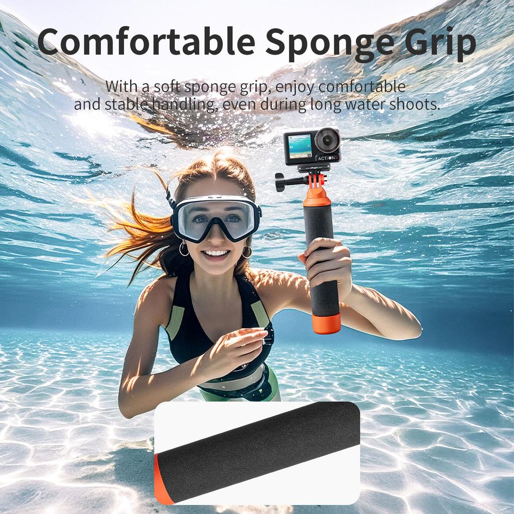 Adjustable Floating Camera Grip ABS Construction For Surfing Diving With Enhanceds Visibilitys Design