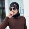 Neckwarmer Beanie Set (Black)/Fur Hat Beanie Winter Hat