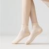 Damen Sommer Dünne Modische Alles Passt Zusammen Kontraktierte Gerollte Kante Einfarbig Kurze Socken
