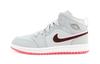 Air Jordan 1 Mid High-Top Trainingsschuhe für Kinder Grau Rosa Kinder im Alter von 3-7 Jahren 640737-060