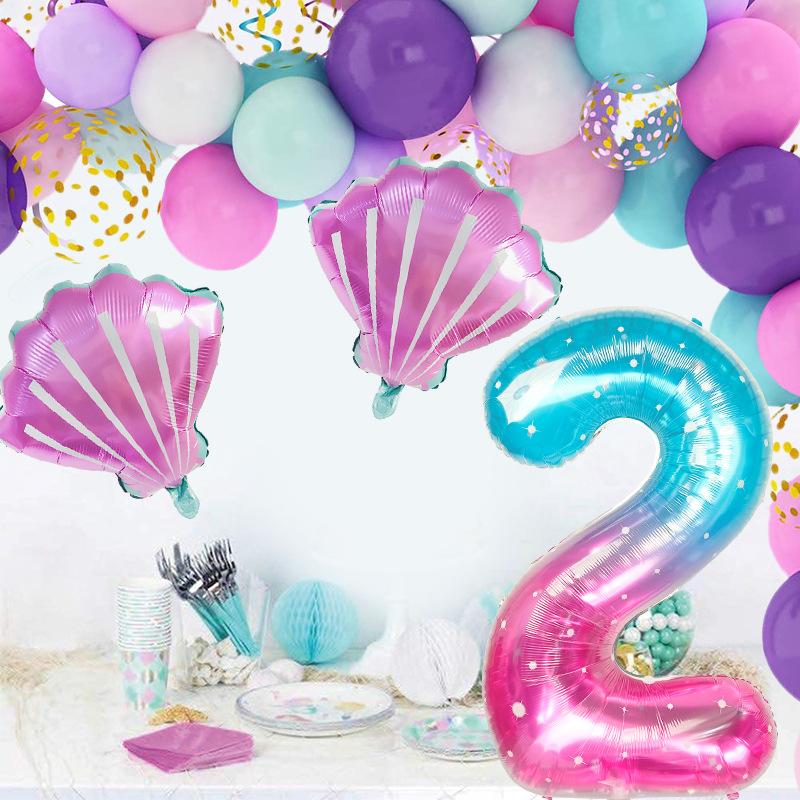 Balloon chain set 12 inch mermaid tail balloon latex balloon birthday party decoration balloon