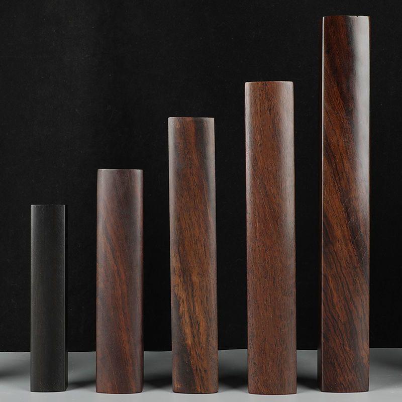 Sada černého ebenového pevného dřeva na papír a černého katalpy na pravítka pro kaligrafii - 18-30 cm