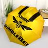 1PC Bumblebee Logo Custom Name Automatic Open/Close, 8-Rib Durable Frame Compact Travel Umbrella for Men & Women D1222078
