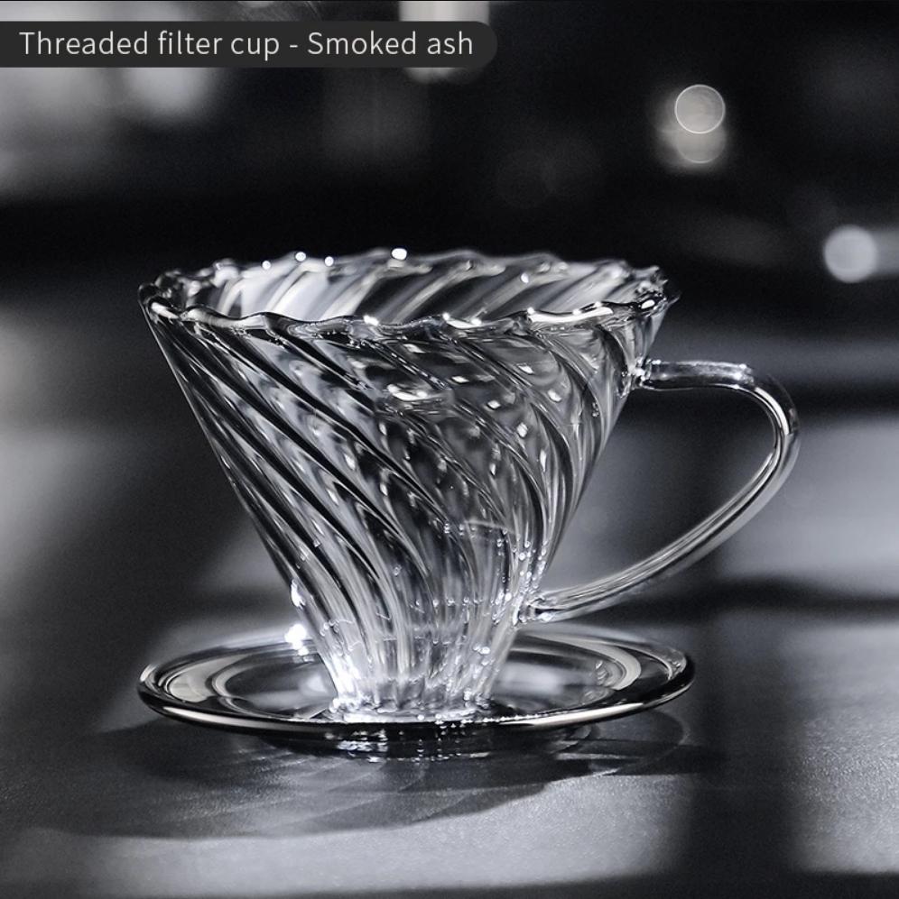 Hand Brewed Coffee Maker Coffee Filter Sharing Pot Set Borosilicate Glass Dripper Set Coffee Server with V02 Coffee Filter