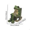 Solar Frog Statue Sculpture Gardening Gift Decoration Walkway Pond Yard Waterproof Patio