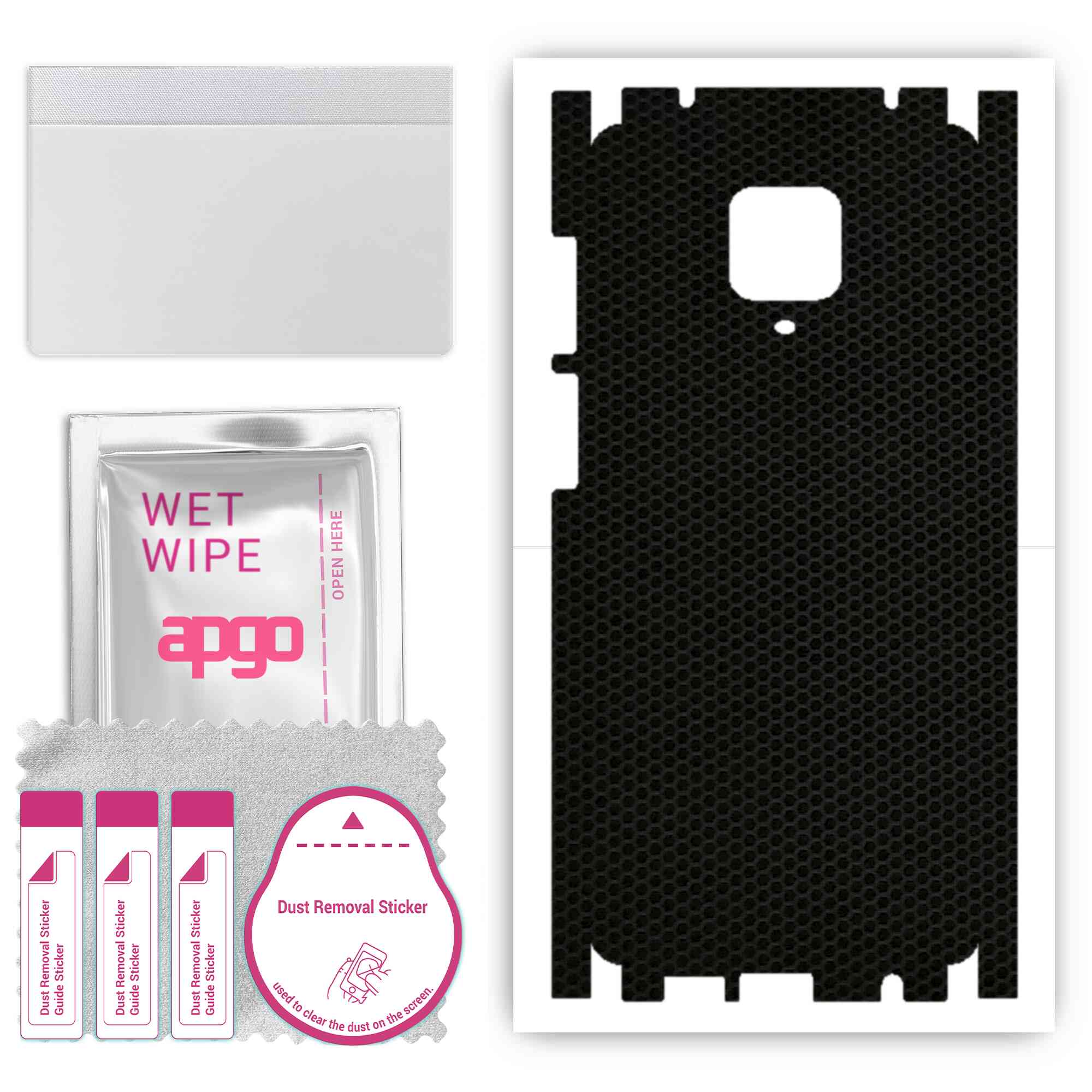 

Apgo Protective Skin Sticker for the back+sides compatible with Xiaomi Redmi Note 9 Pro Max, Full Wrap Film, Foil, Vinyl - Pattern Matrix