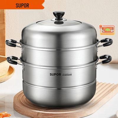Supor 304 Stainless Steel Double-Layer Steamer Pot