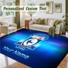 Crystal Velvet Square Rug Custom NameCardiff City Pattern Non Slip Home Floor Decor Rug