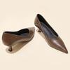 Kitten Heel Bequeme Arbeitsschuhe Damen Neue Damen Spitz zulaufende Zehenpartie Stilettoabsatz Hoher Absatz Einzelne Schuhe Ohne Müdigkeit