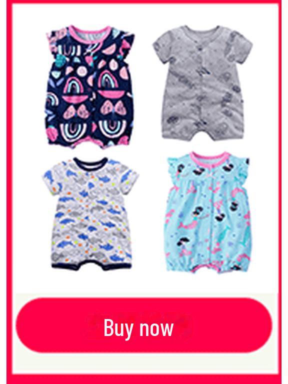 Salopetă cu picioruș pentru bebeluș nou-născut - Salopetă casual de primăvară/vară pentru târâre