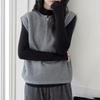 Knitted vest women's autumn new versatile stacked sleeveless sweater vest with loose casual top women