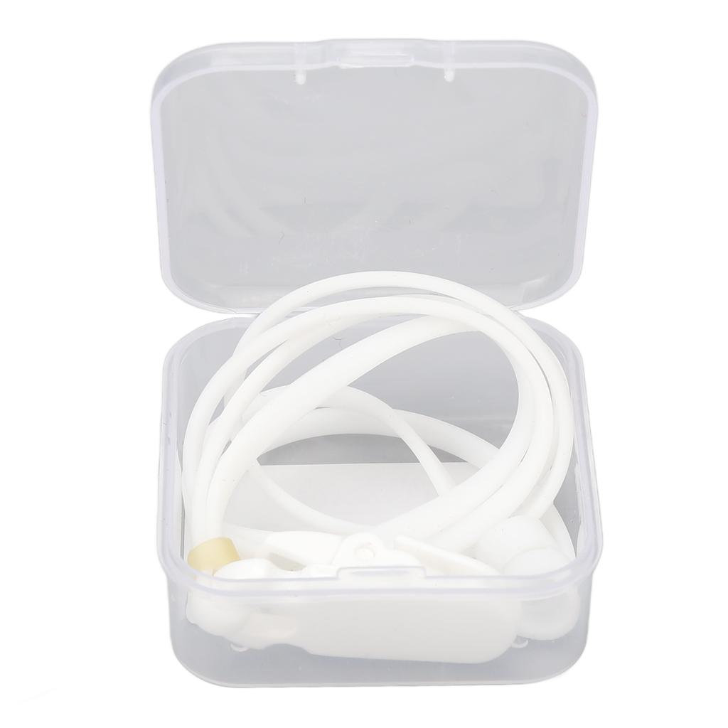 Schallverstärker Seilclip Tragbares Fixseil Fallschutz Schutzsilikon Schallverstärker Lanyard-Clip Weiß