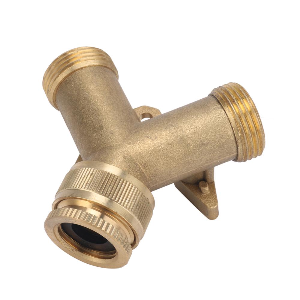 1/2" Female Thread To 3/4" Male Thread Y Shaped Valve Two Way Water Splitter Water Faucet Adapters Plumbing Pipe Fittings