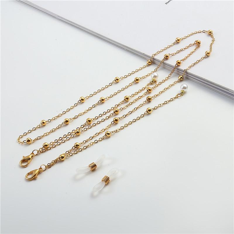 Fashion Eyeglasses Chain Pearl Beaded Trendy Women Outside Casual Sunglasses Accessory Necklace Gift Mask Hanging Rope