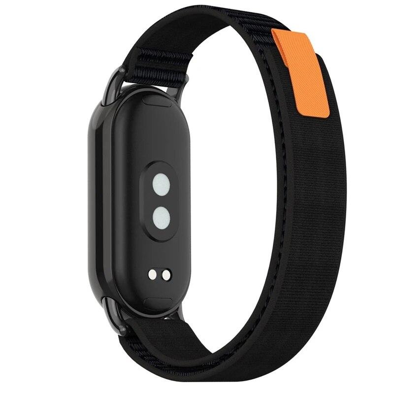Nylon Strap for Xiaomi Mi Band 8 Wristband Metal Head Particles Replacement Bracelet Belt for Xiaomi Miband 8 Mi Band 8 Strap