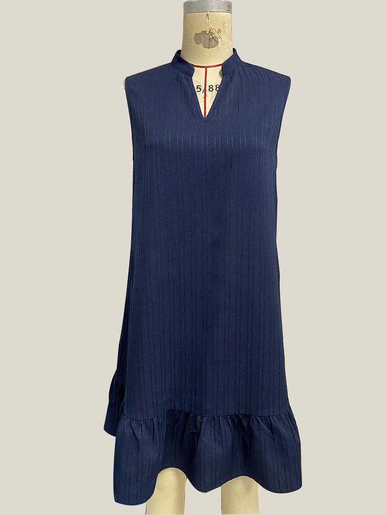 Women's European & American Sleeveless Ruffle A-line Tank Dress - 2025 Spring/Summer Collection