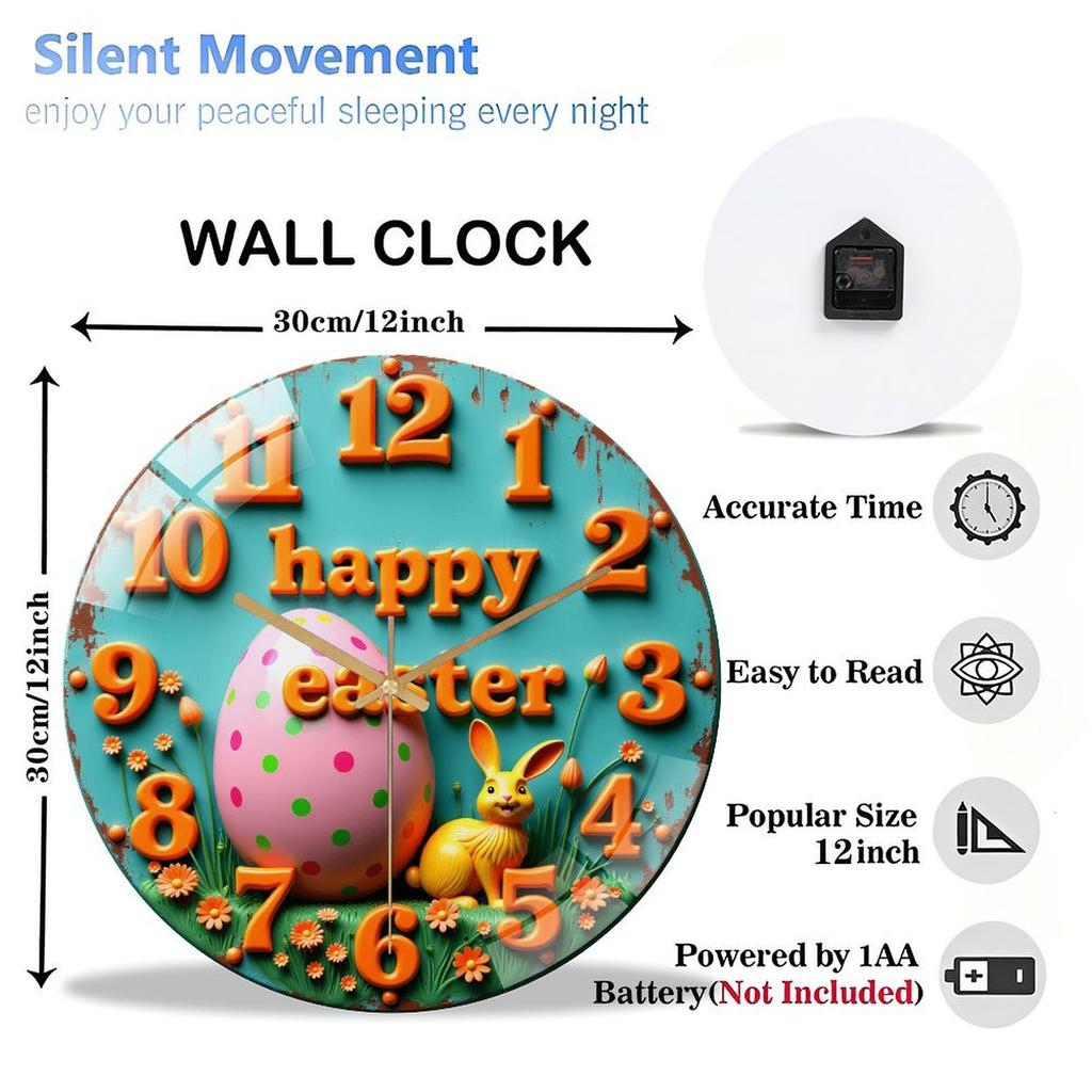 12 Inch Diameter Glass Wall Clock Reflecting a Commitment To Quality and Detail