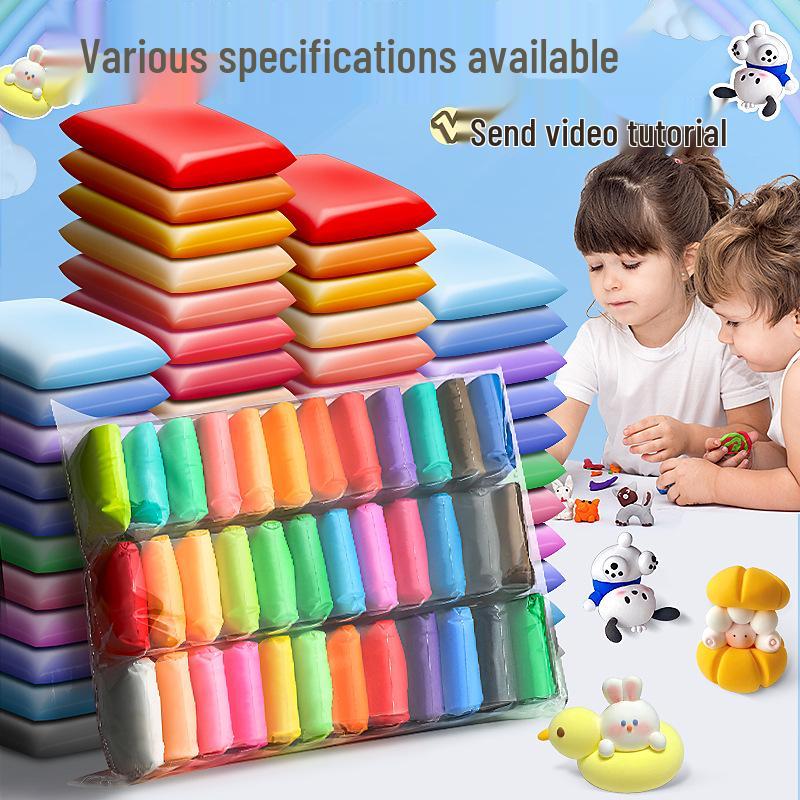 Super Light Handmade Clay: Safe, Colorful DIY Plasticine In 12, 24, or 36 Colors for Kids