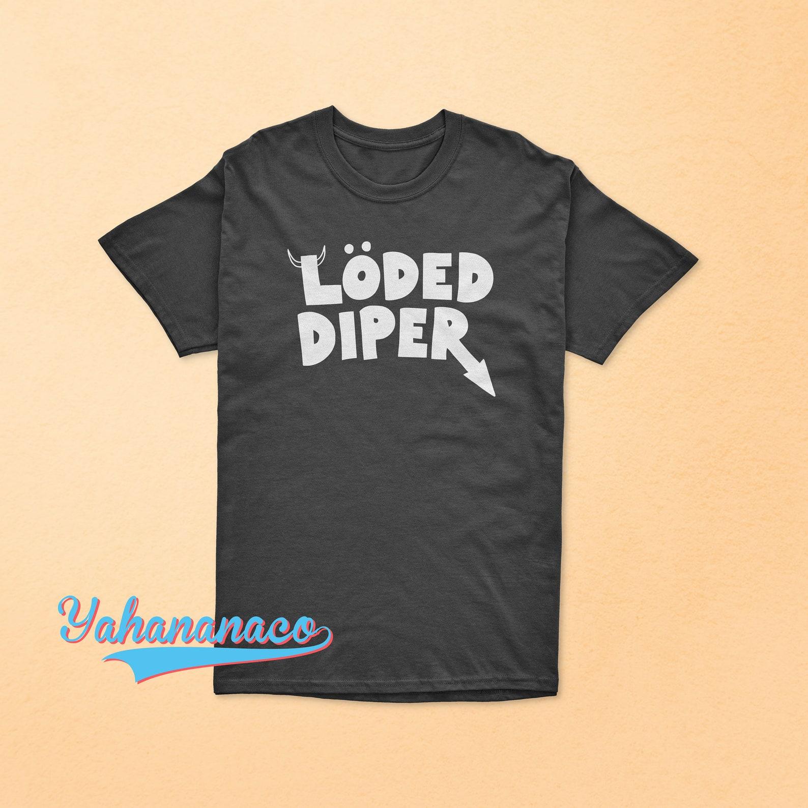 Loded Diper Shirt Rock Music Band Rodrick Heffley Löded Diper Diper Överlöde Black White Sport Grey Gildan T-Shirt S