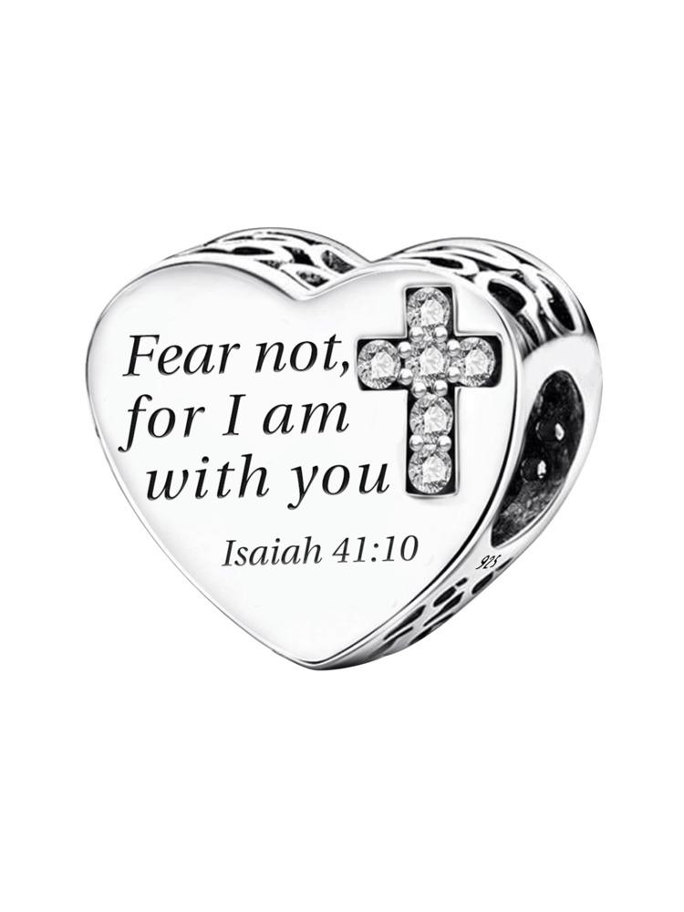 Copper Love Heart Cross Prayer Pendant Charm Ball Suitable For Bracelets Diy Women'S High Quality Fine Jewelry