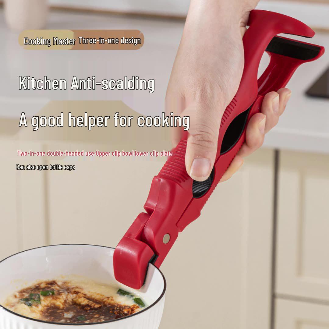 

Three-in-One Extra Thick Heat-Resistant Anti-Scald Kitchen Clip for Bowls and Plates